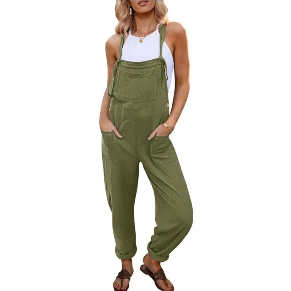 NWT Brand New Jumpsuits for Women Casual Baggy Linen Overall Jumpsuit Boho